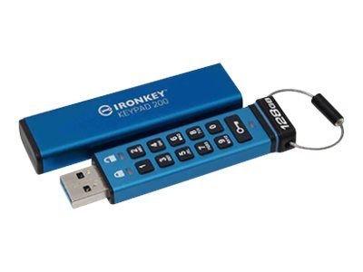 Kingston IronKey Keypad 200 - USB flash drive - 128 GB, IKKP200/128GB