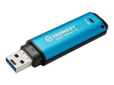 Kingston USB-Stick IronKey Vault - USB 3.2 Gen 1 (3.1 Gen 1) - 32 GB - Blue, IKVP50/32GB