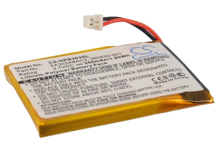 HP 365830-001 headphone battery 500mAh Li-poly 3.7V