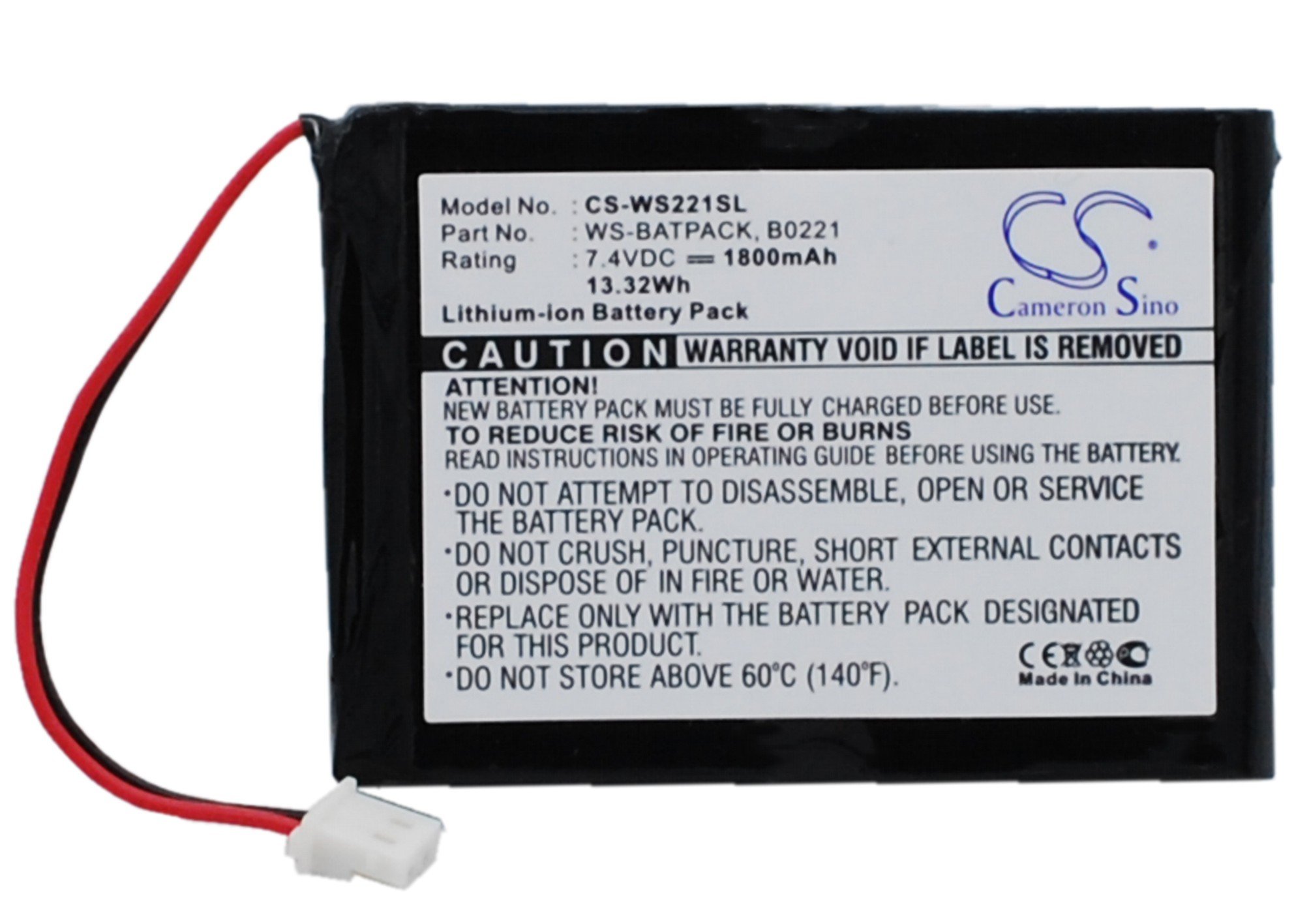 William WS-BATPACK, B0221 ierīces akumulators 1800mAh