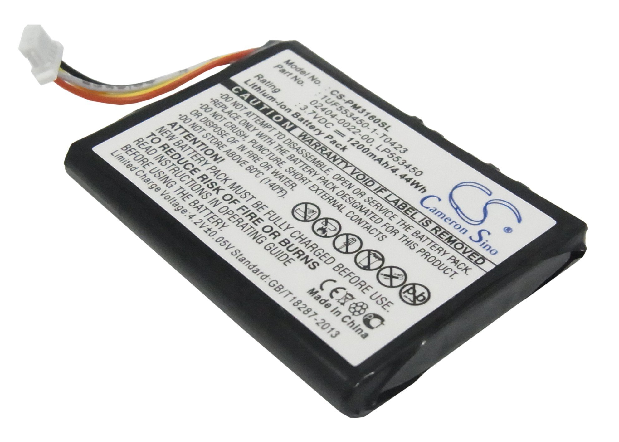 Flip  02404-0022-00, LP553450, 1UF553450-1-T0423 radio battery 1200mAh