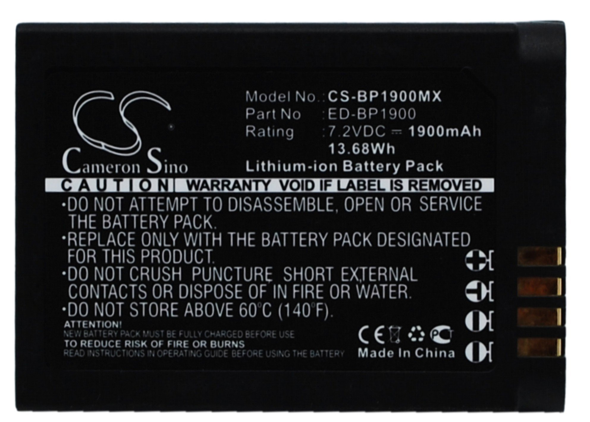 Samsung NX1, ED-BP1900 camera battery 1900mAh
