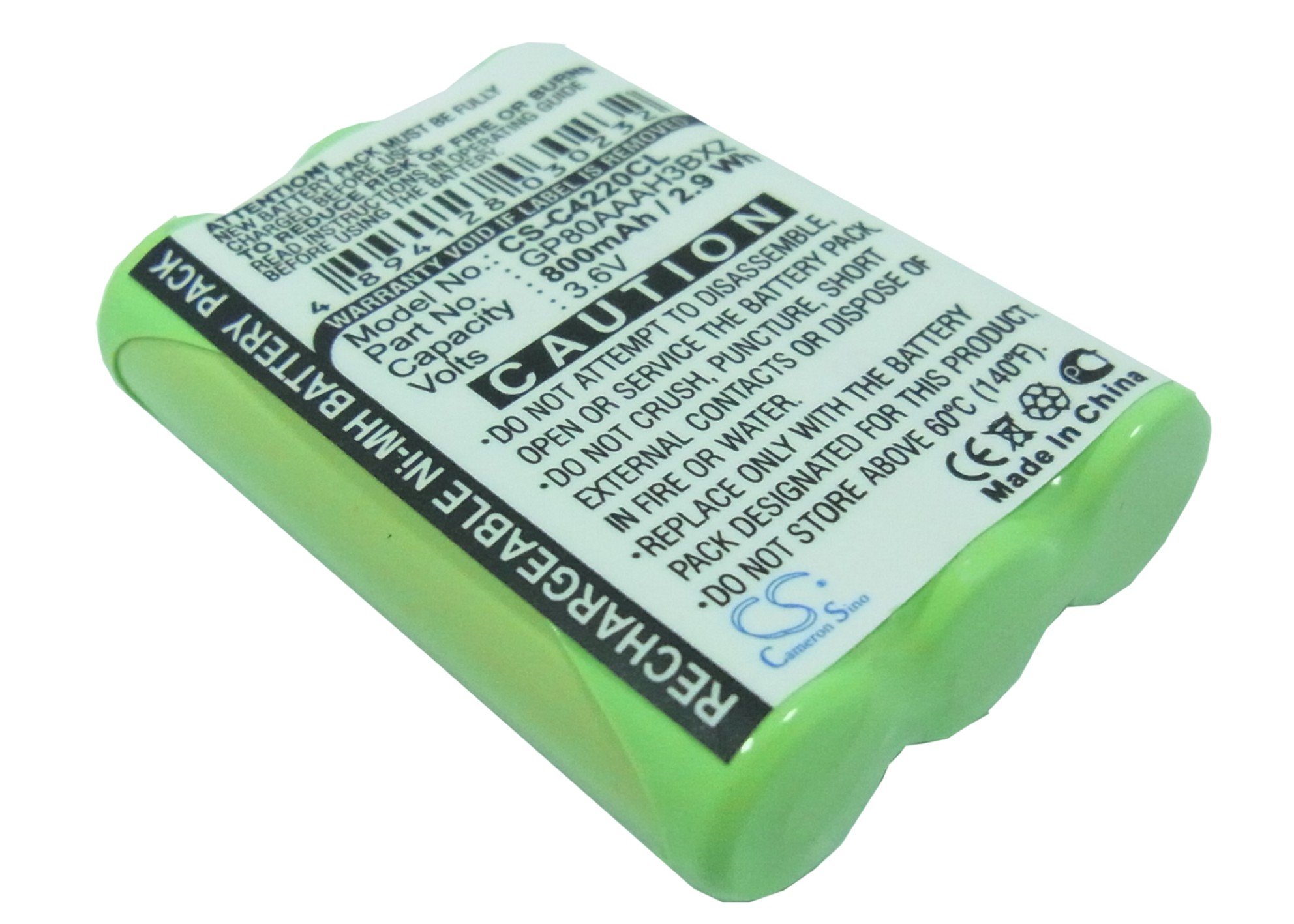Clarity GP80AAAH3BXZ bezvada tālruņa akumulators 800mAh