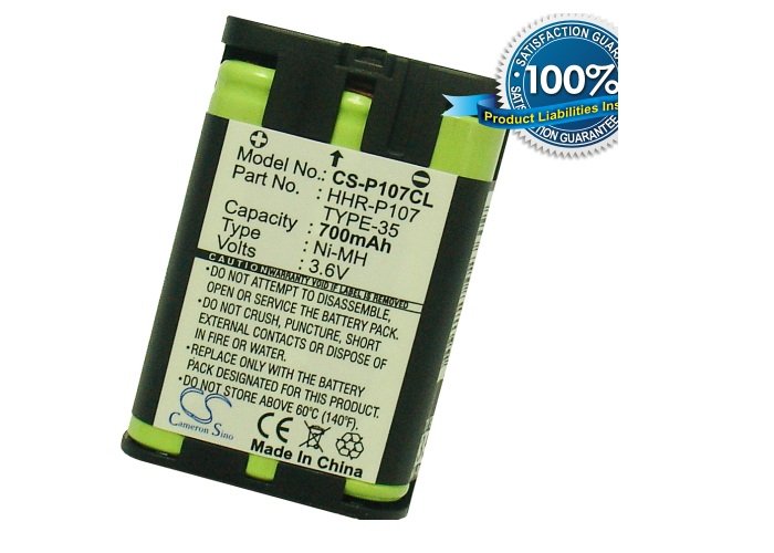 Panasonic HHRP107 HHR-P107, TYPE-35, CPH-514 battery 700mAh