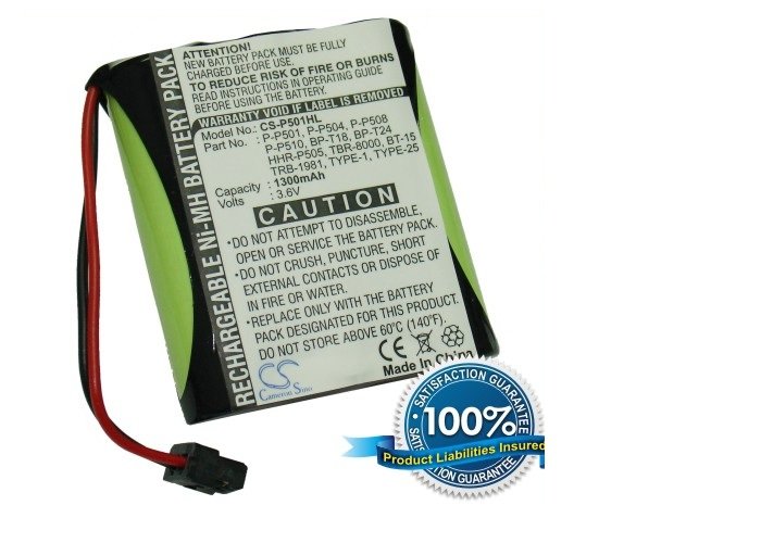 GP GP60AAK3BMS, GP80AAS3BMX bezvada tālruņa akumulators 1300mAh