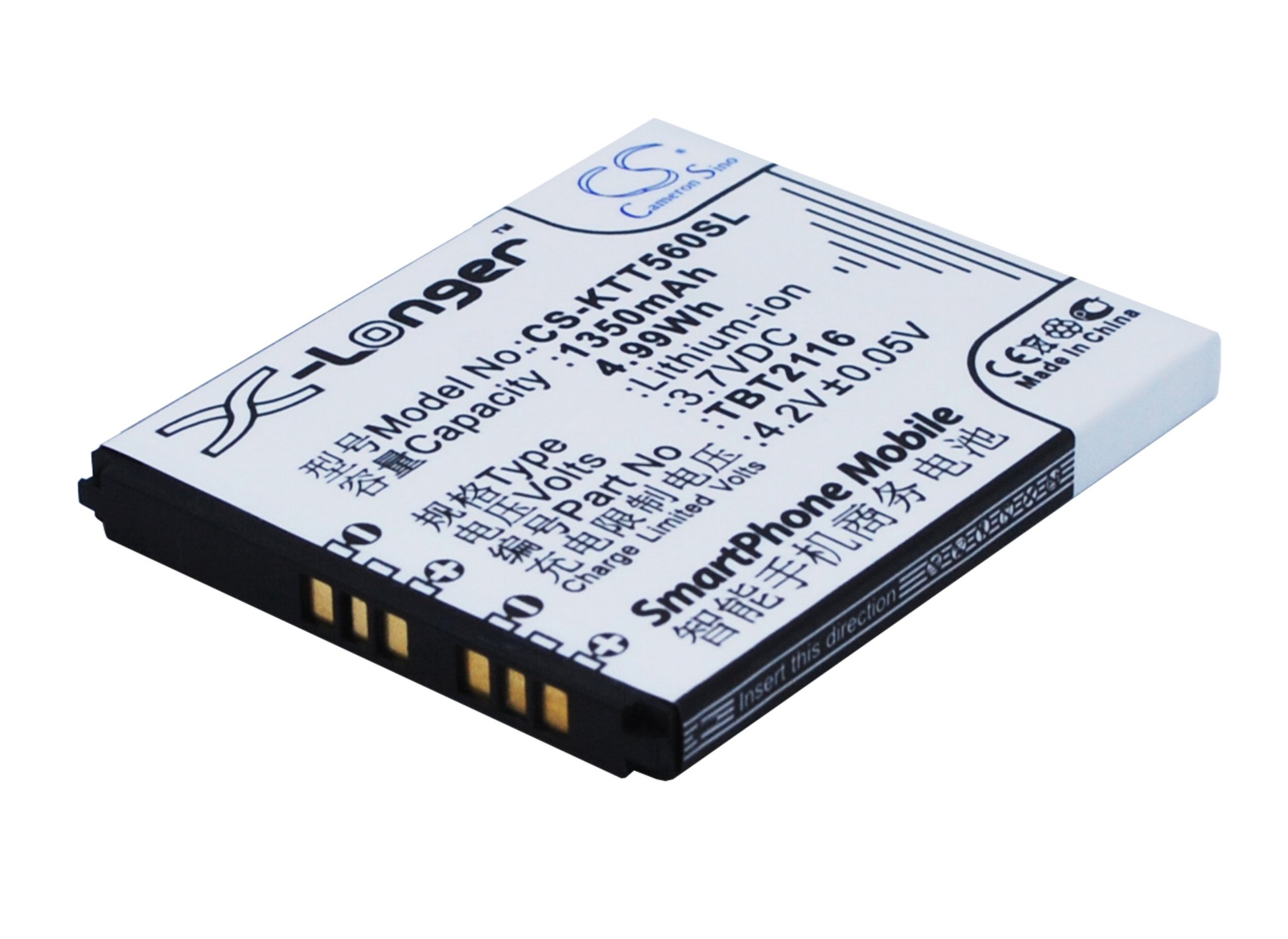 K-Touch TBT2116 1350mAh Li-ion aккумулятор