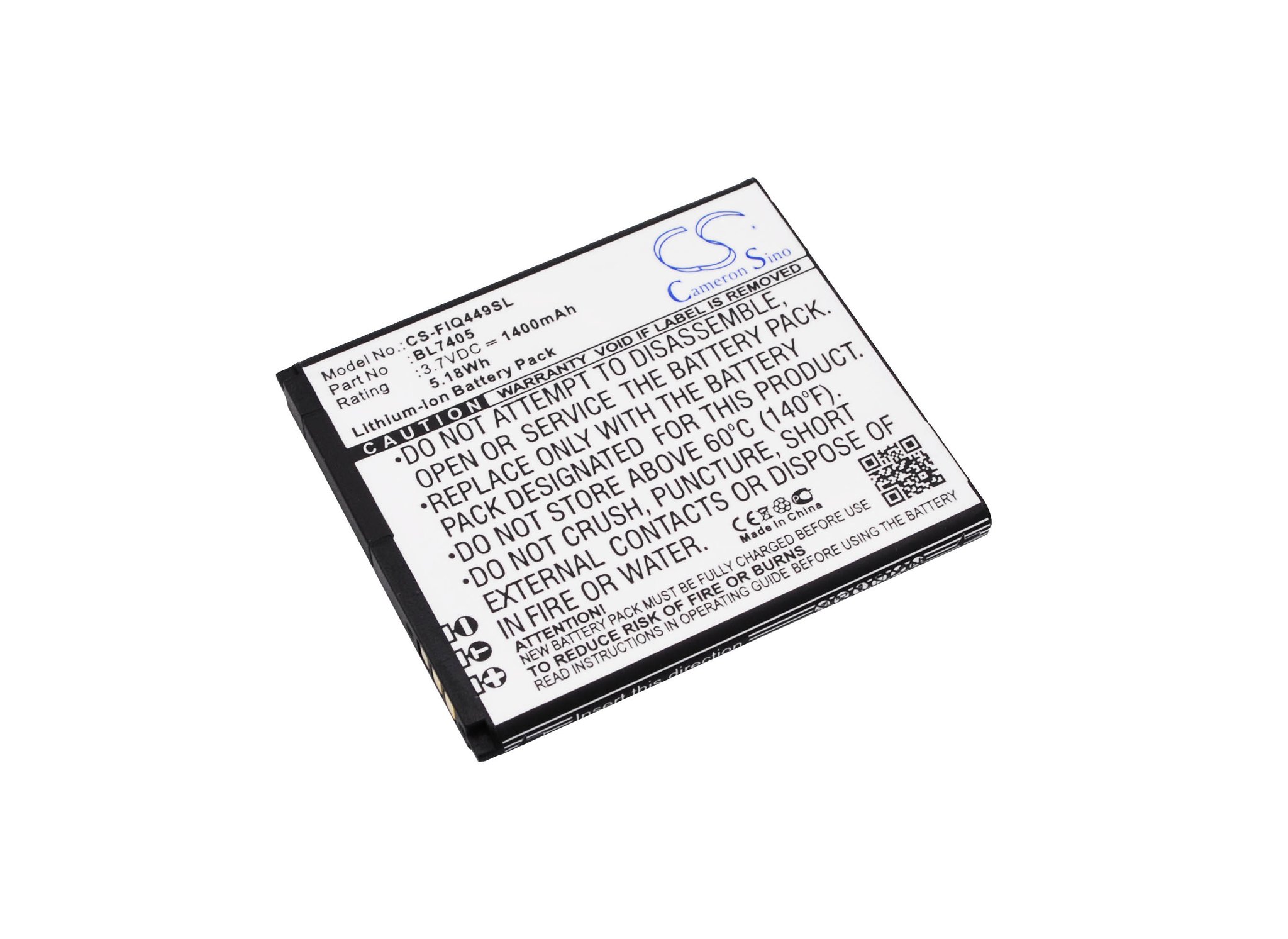Fly BL7405 1400mAh Li-ion аккумулятор телефона