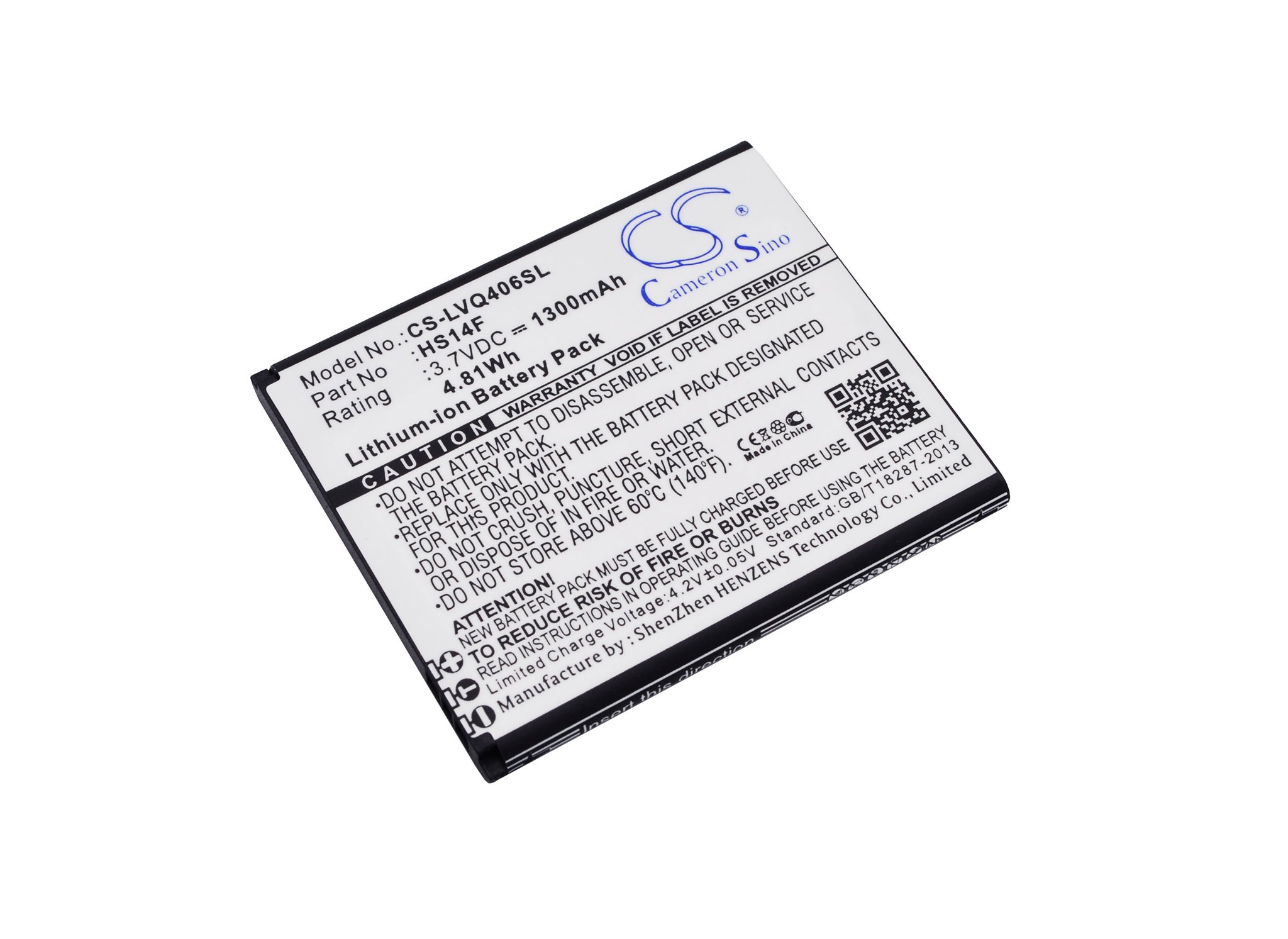 Lava HS14F 1300mAh Li-ion aккумулятор