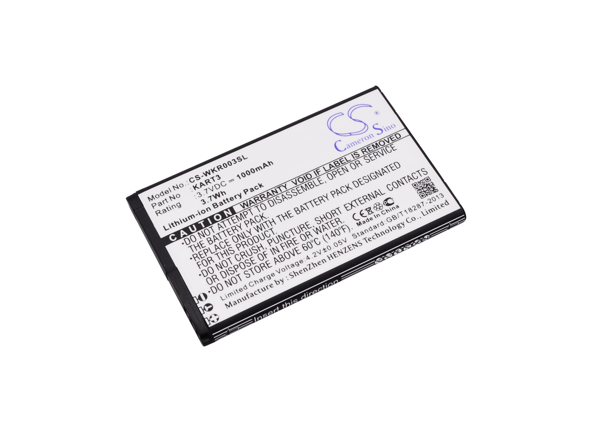 Wiko KART3 1000mAh Li-ion telefonu akumulatoru