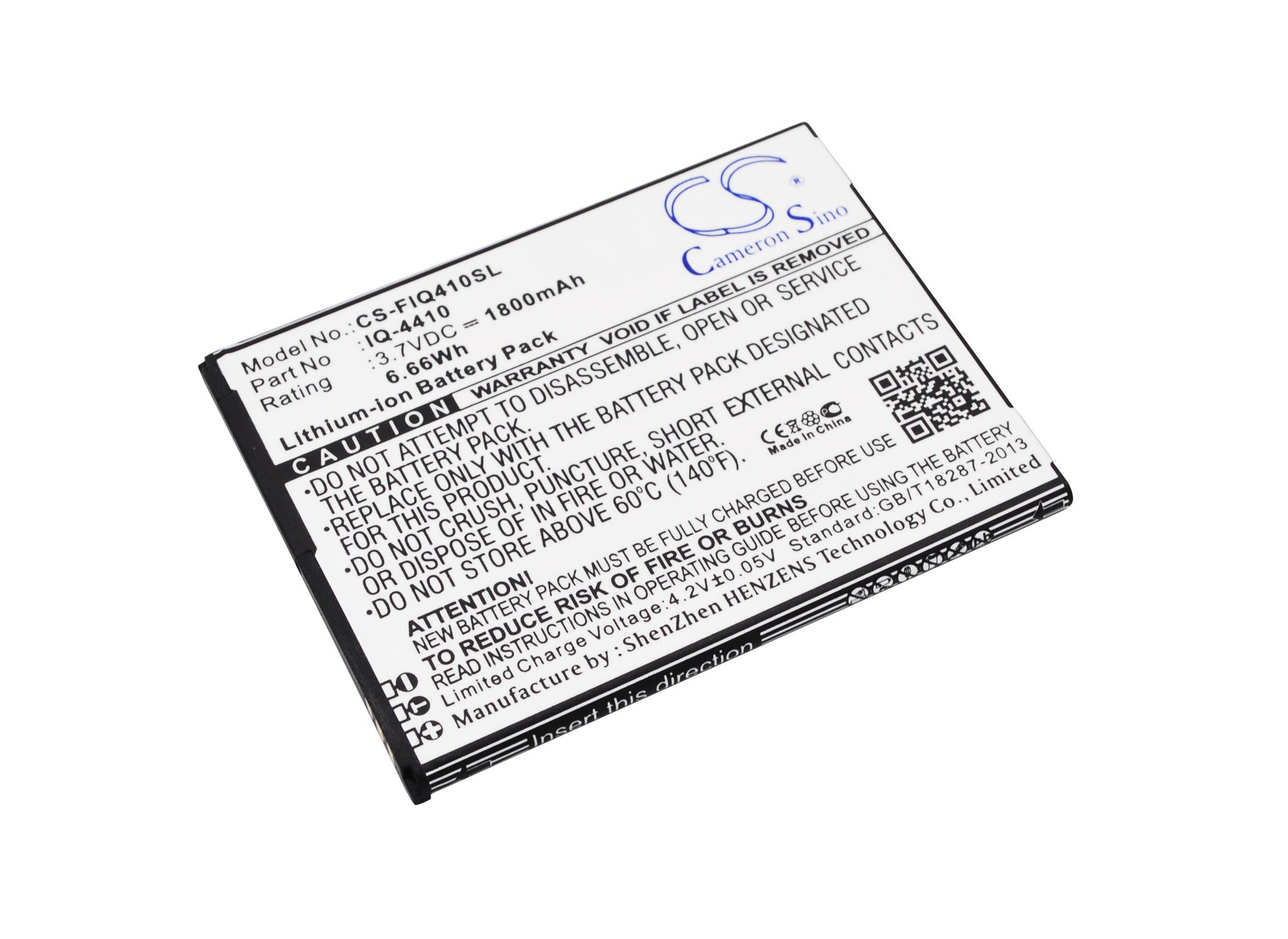 Fly IQ-4410 1800mAh Li-ion mobile phone battery
