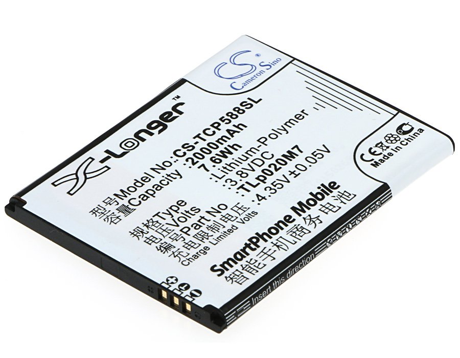 TCL TLp020M7 2000mAh Li-PL mobile phone battery