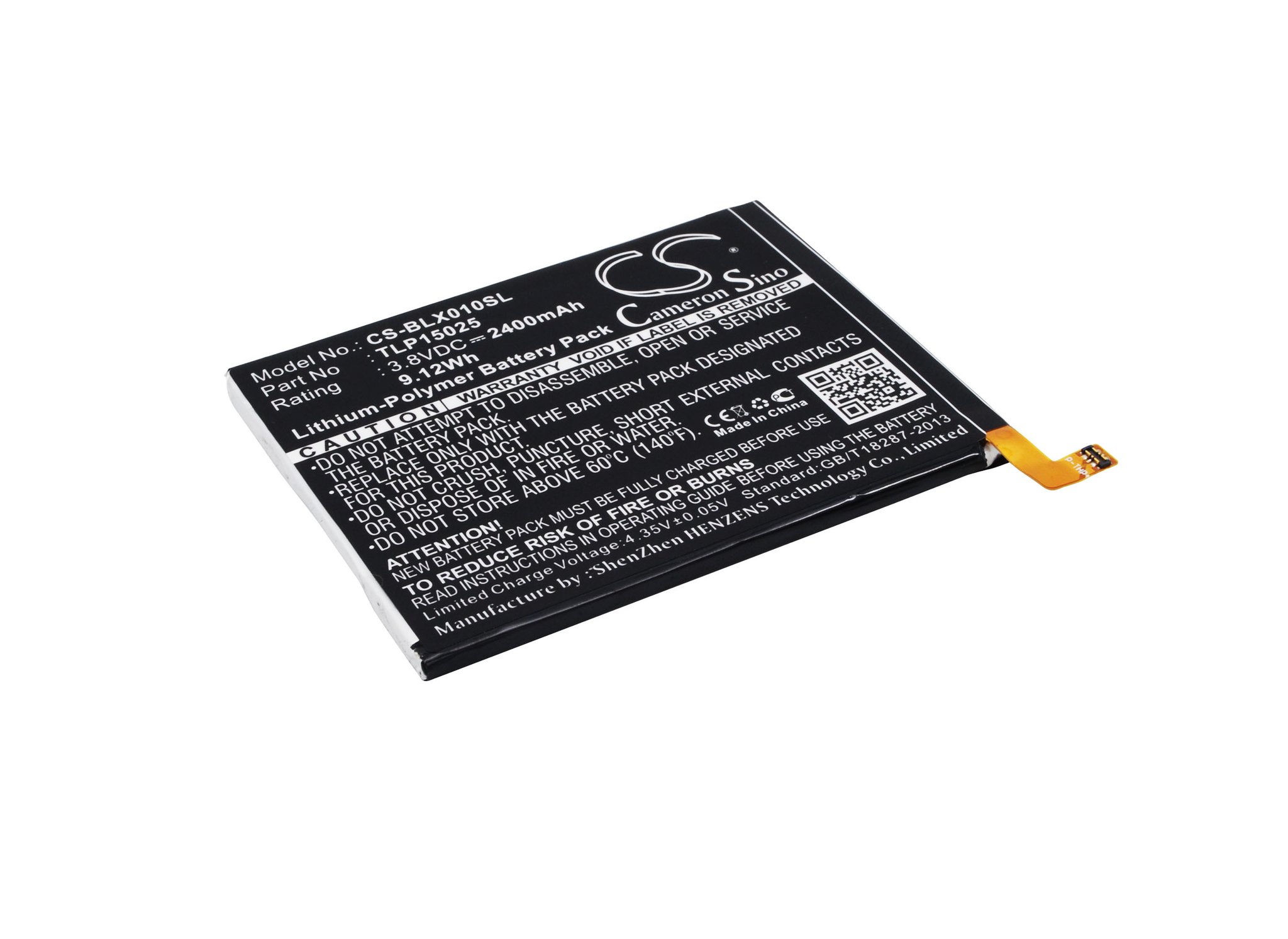BLU TLP15025 2400mAh Li-PL mobile phone battery