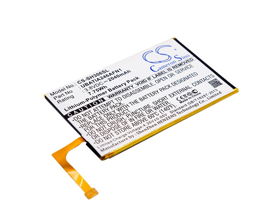 Sharp UBATIA246AFN1 2040mAh Li-PL mobile phone battery