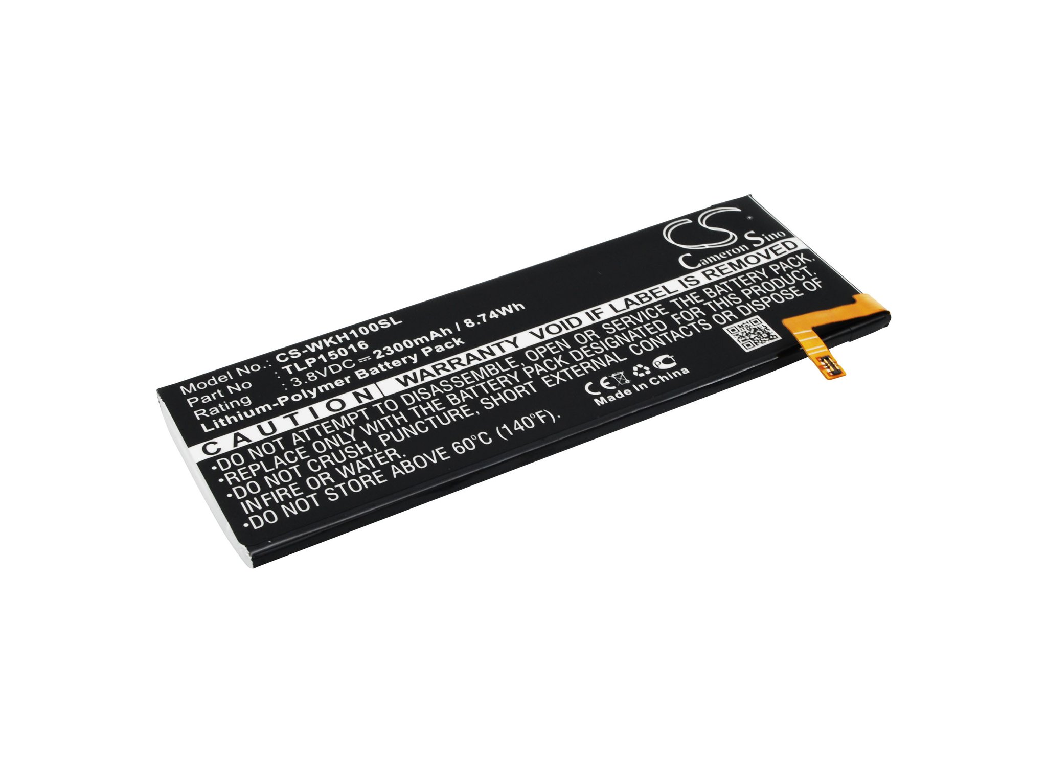Wiko TLP15016 2300mAh Li-PL telefonu akumulatoru