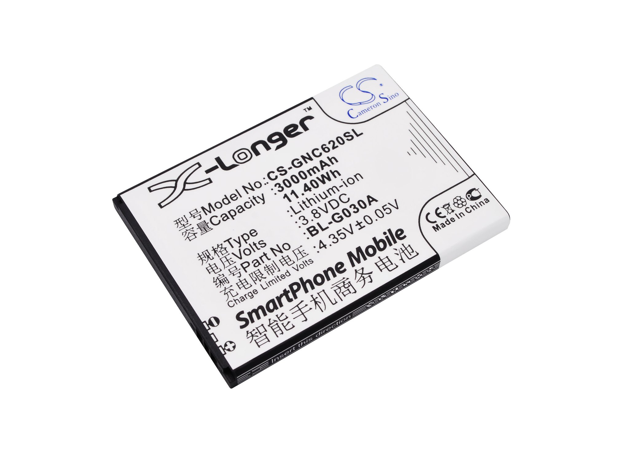 Gionee BL-G030A 3000mAh Li-ion mobile phone battery
