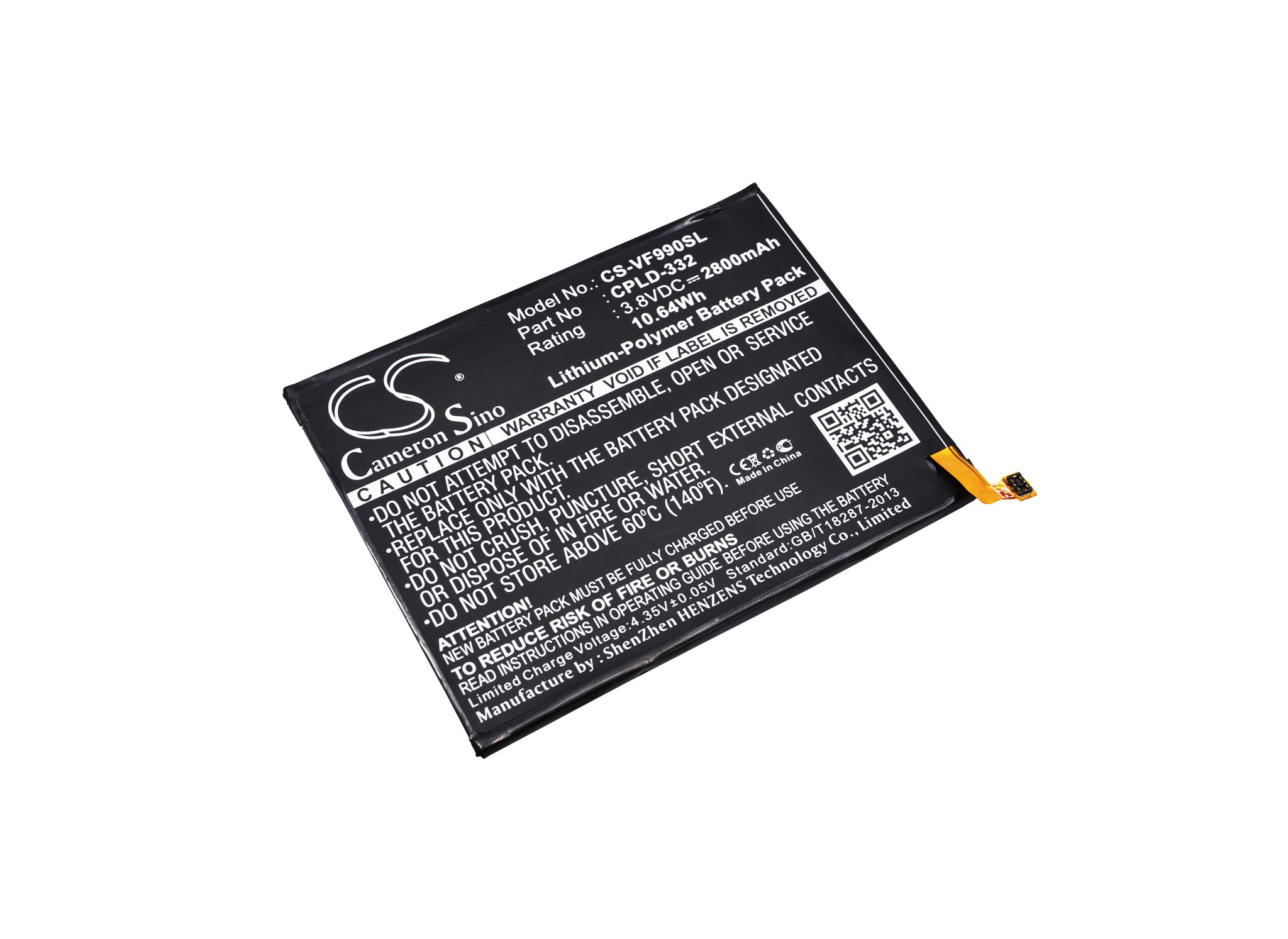 Vodafone CPLD-332 2800mAh Li-PL mobile phone battery