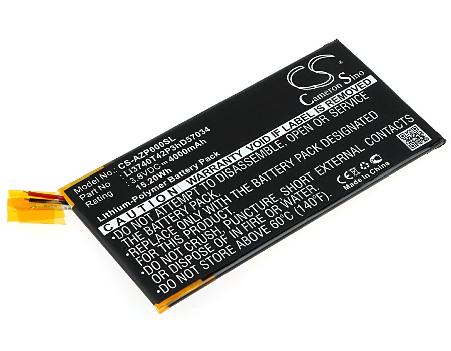 Amazing Li3740T42P3hD57034 4000mAh Li-PL mobile phone battery