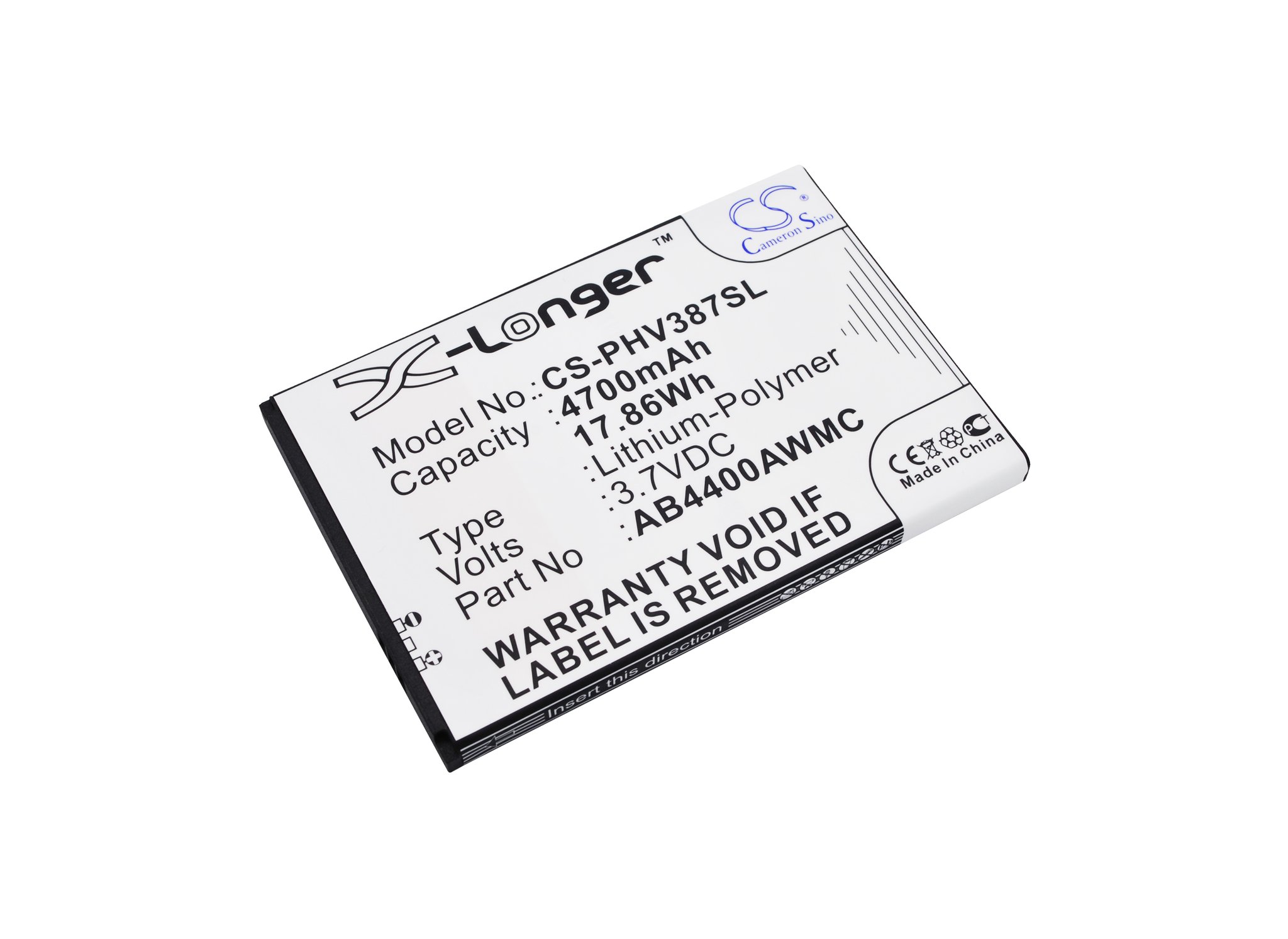 Xenium AB4400AWMC 5000mAh Li-PL telefonu akumulatoru