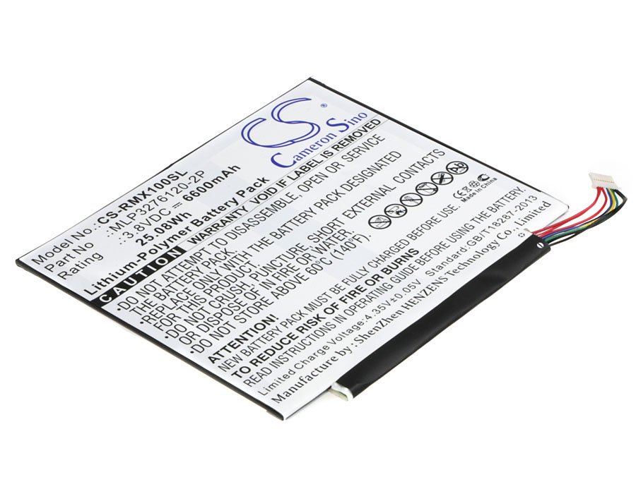 Verizon MLP3276120-2P 6600mAh Li-PL Tablet Battery