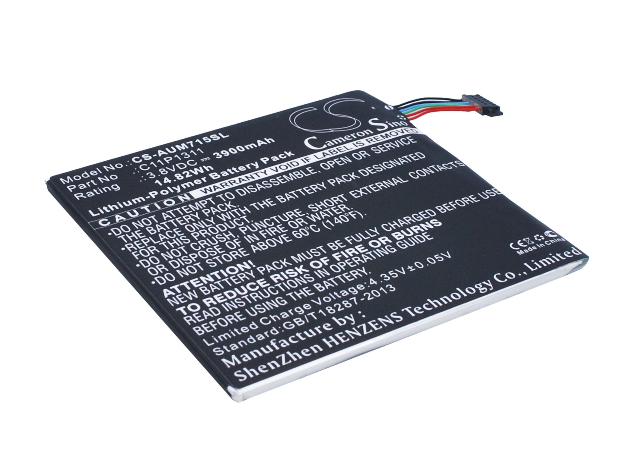 Asus FonePad 7 ME175CG, C11P1311 3900mAh Li-PL Tablet Battery