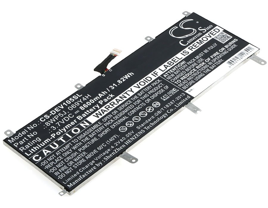 Dell 8WP5J, 069Y4H 8600mAh Li-PL Tablet aккумулятор