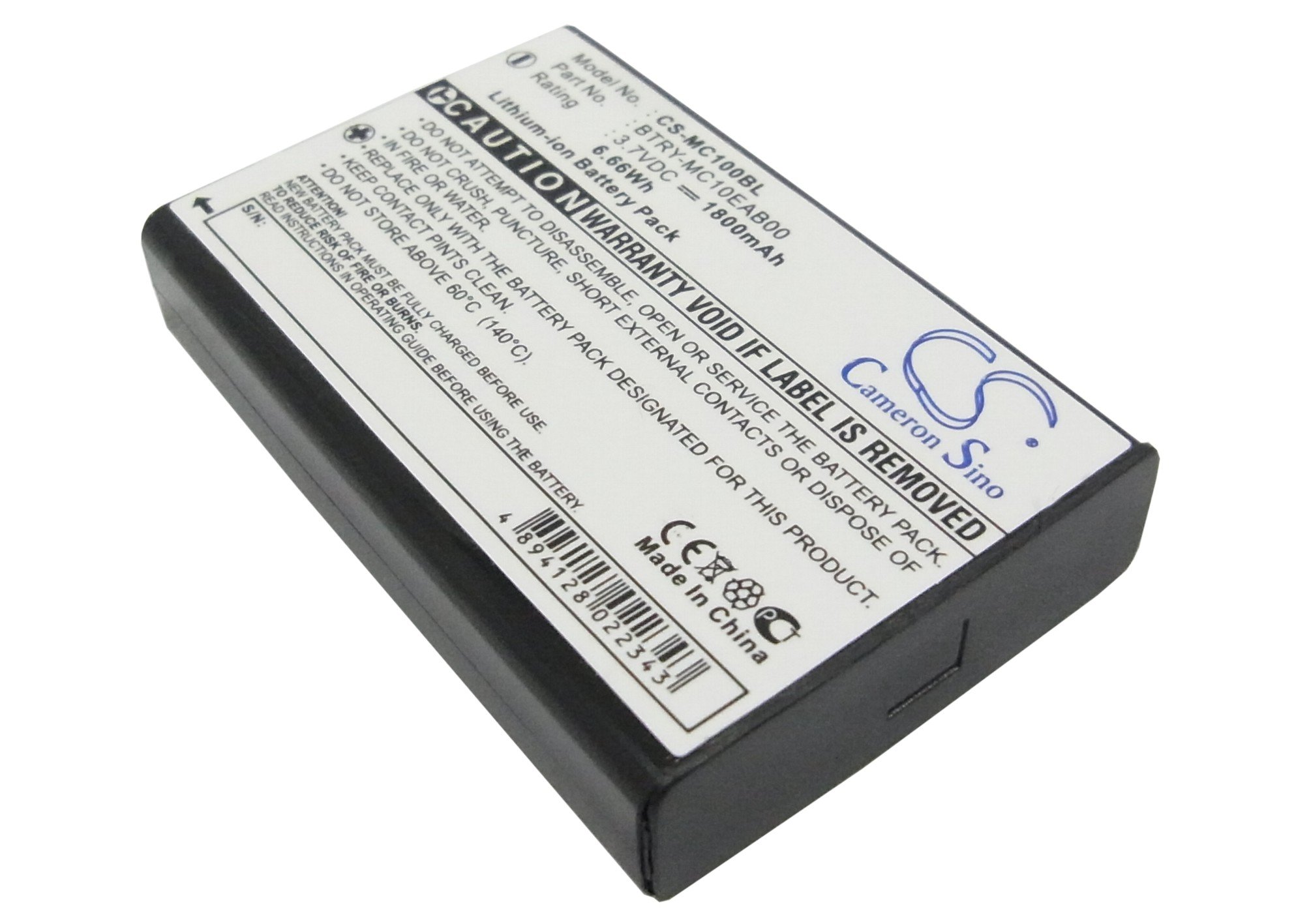 Symbol BTRY-MC10EAB00 viivakoodinlukijan akku 1800mAh