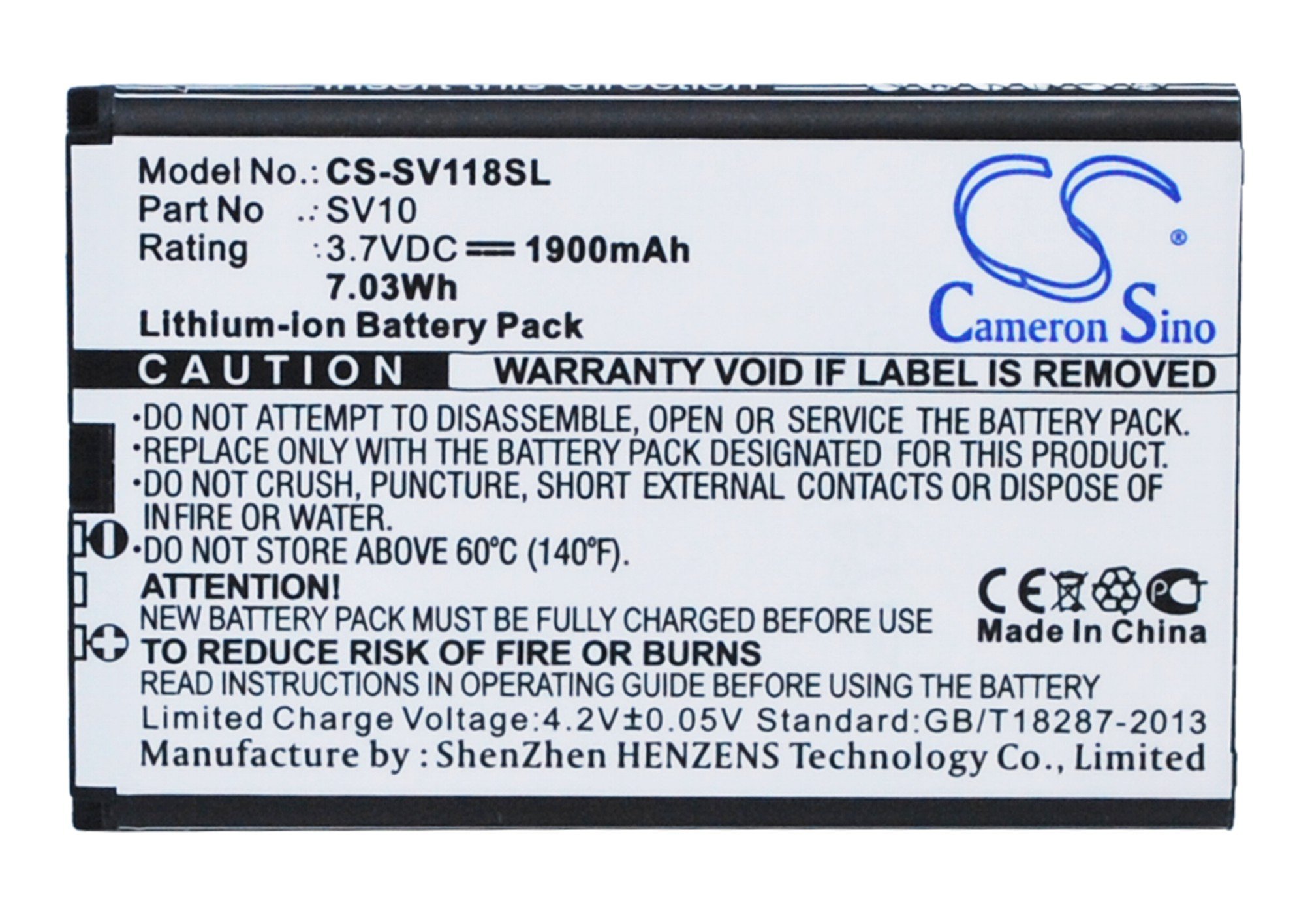Sieval SV10 1900mAh seadme aku