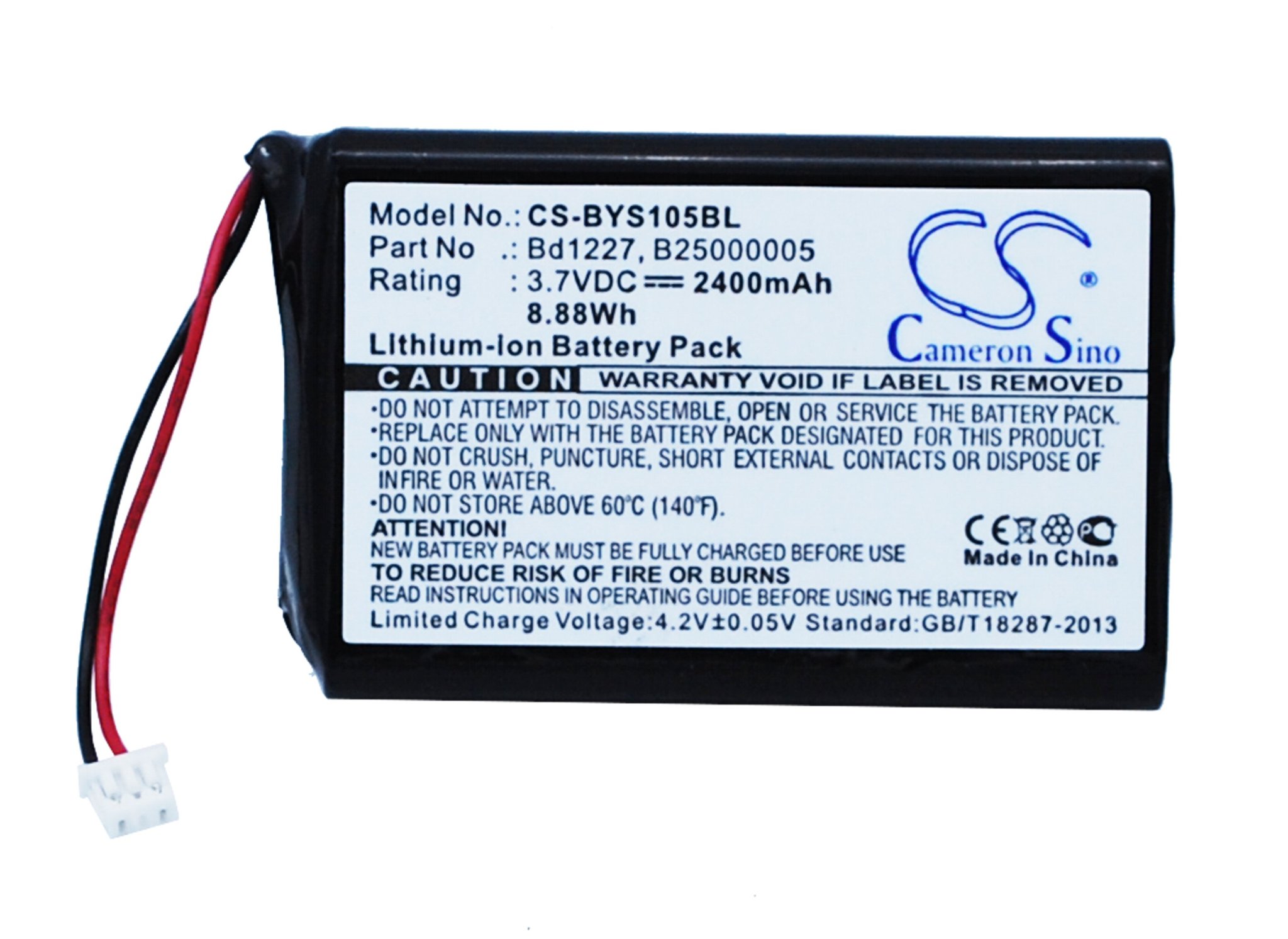 Baracoda BD1227, B25000005 2400mAh barcode scanner battery