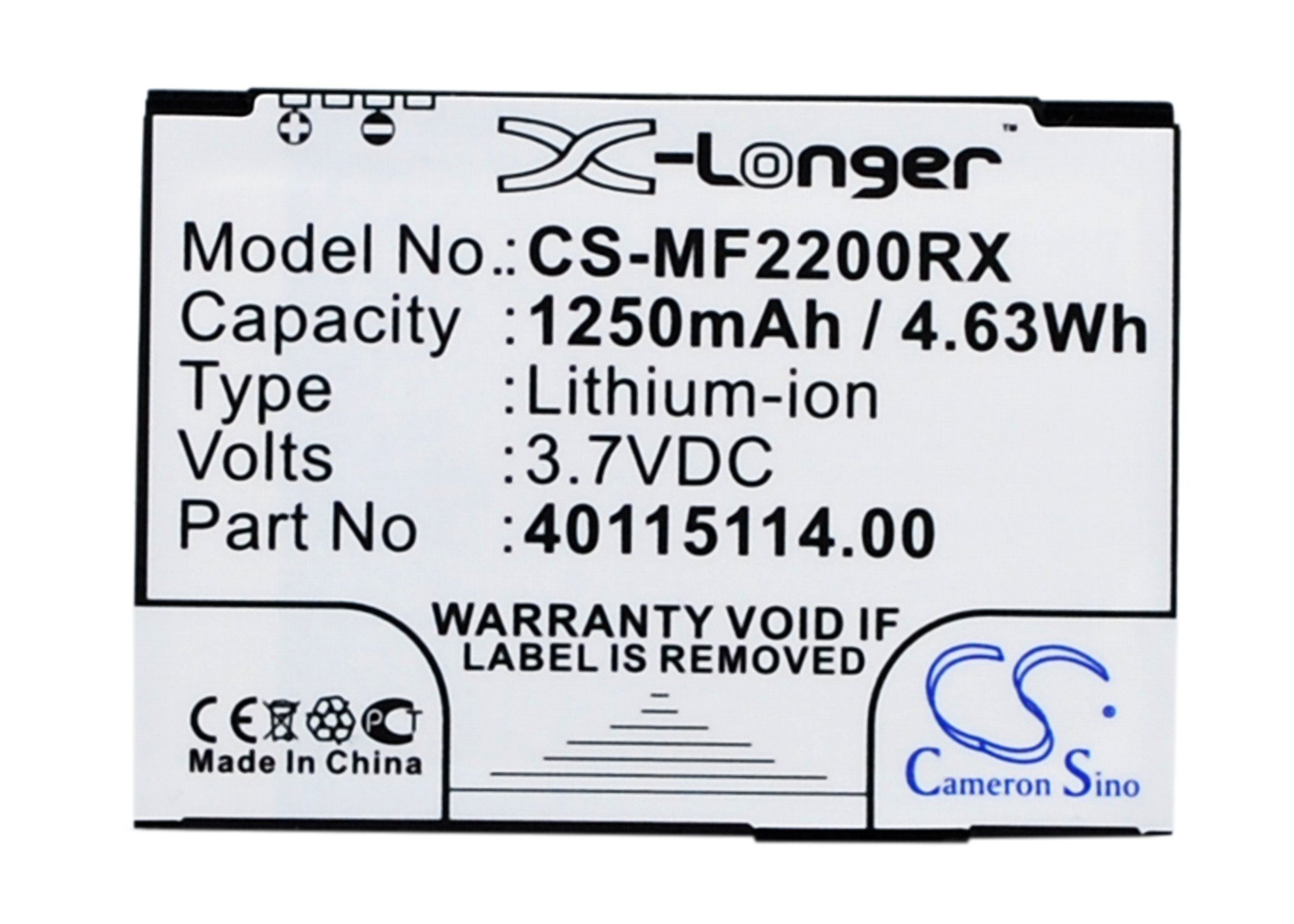 Novatel 40115114.00, 3-1826107-9, L01478001 1250mAh Hotspot akumulatoru