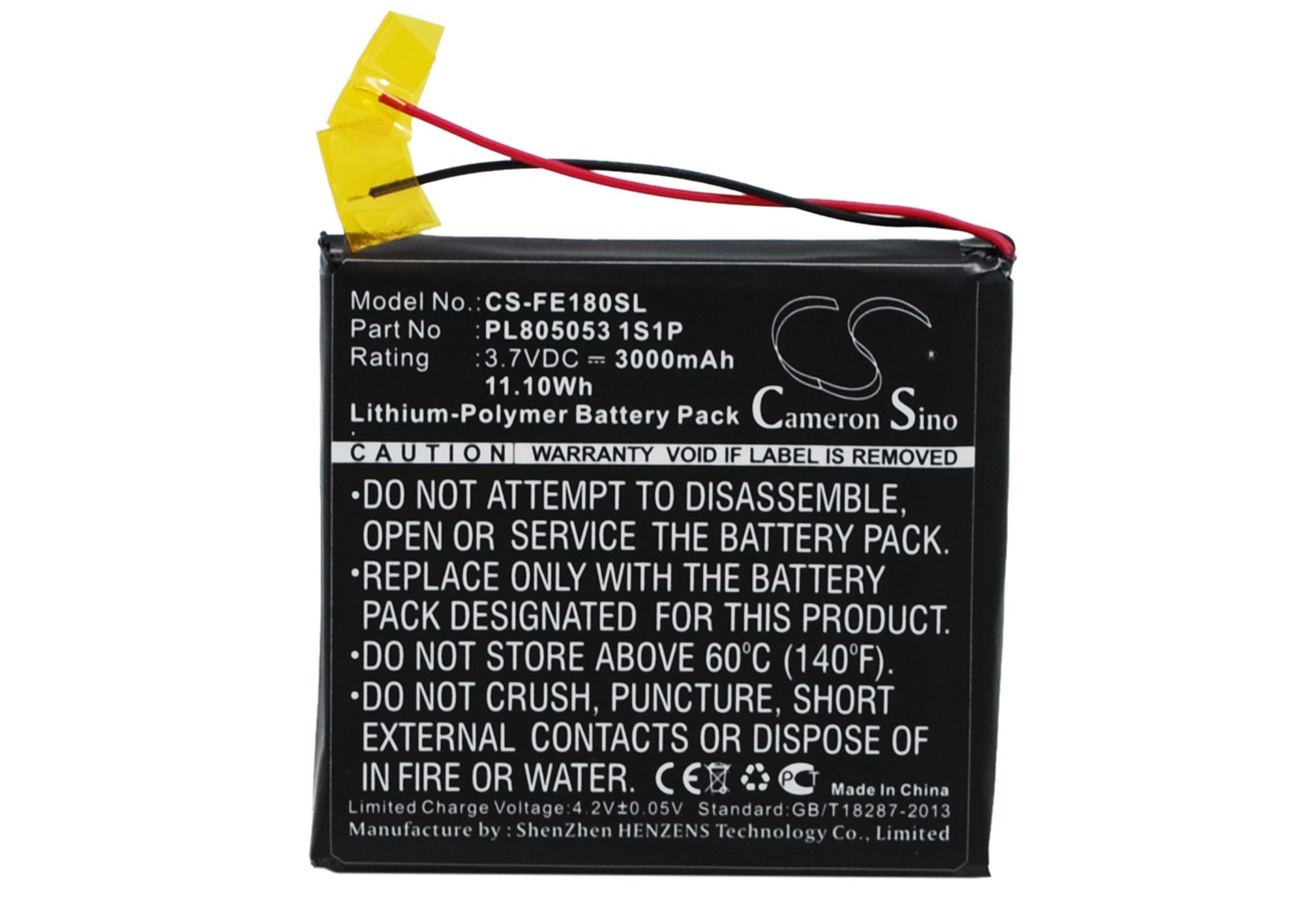 Fiio PL805053 1S1P 3000mAh amplifier battery