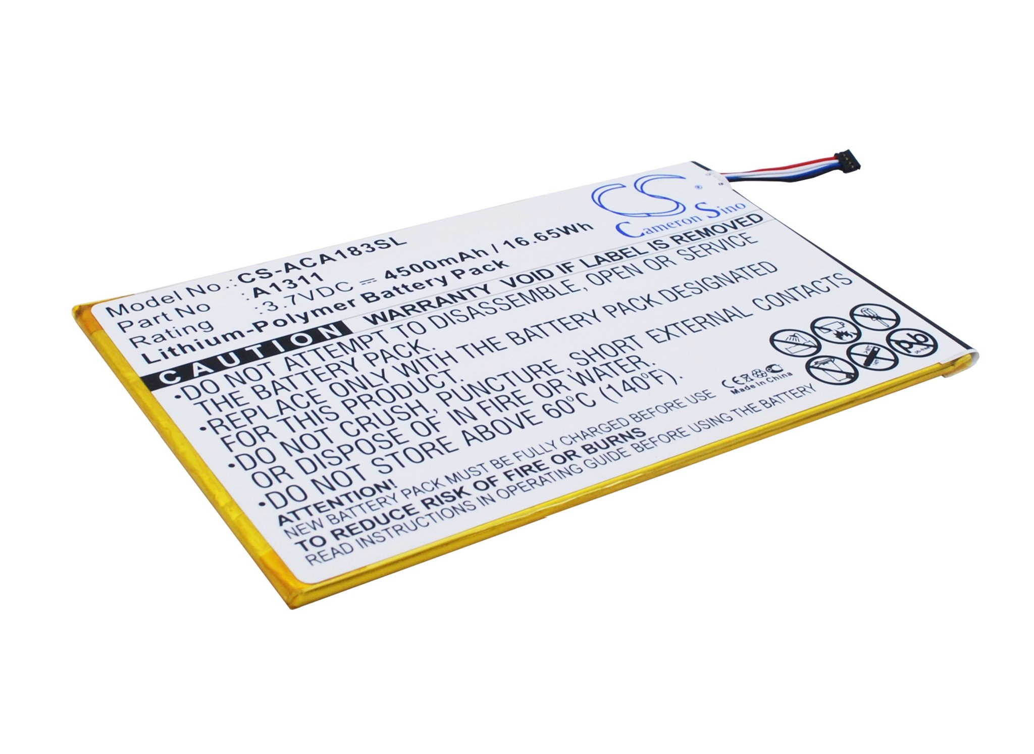 Acer A1311 4500mAh tablet akumulatoru