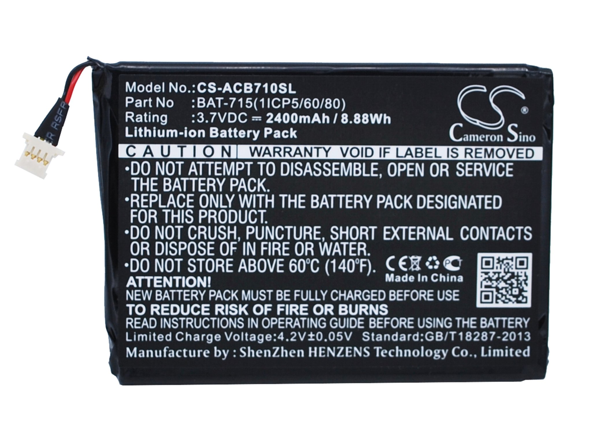 Acer Iconia B1-A71 2400mAh tablet battery