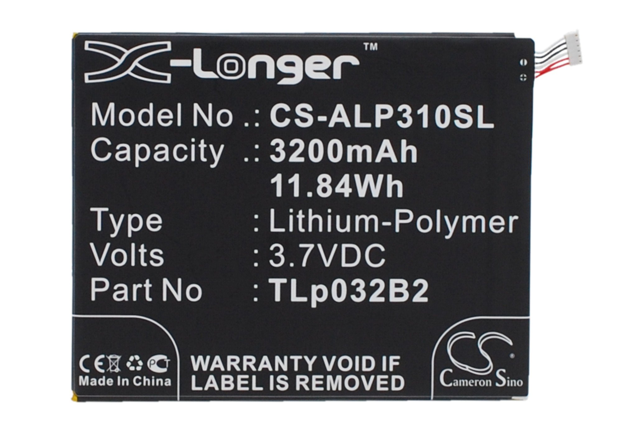 Alcatel TLp032B2 3200mAh tablet battery