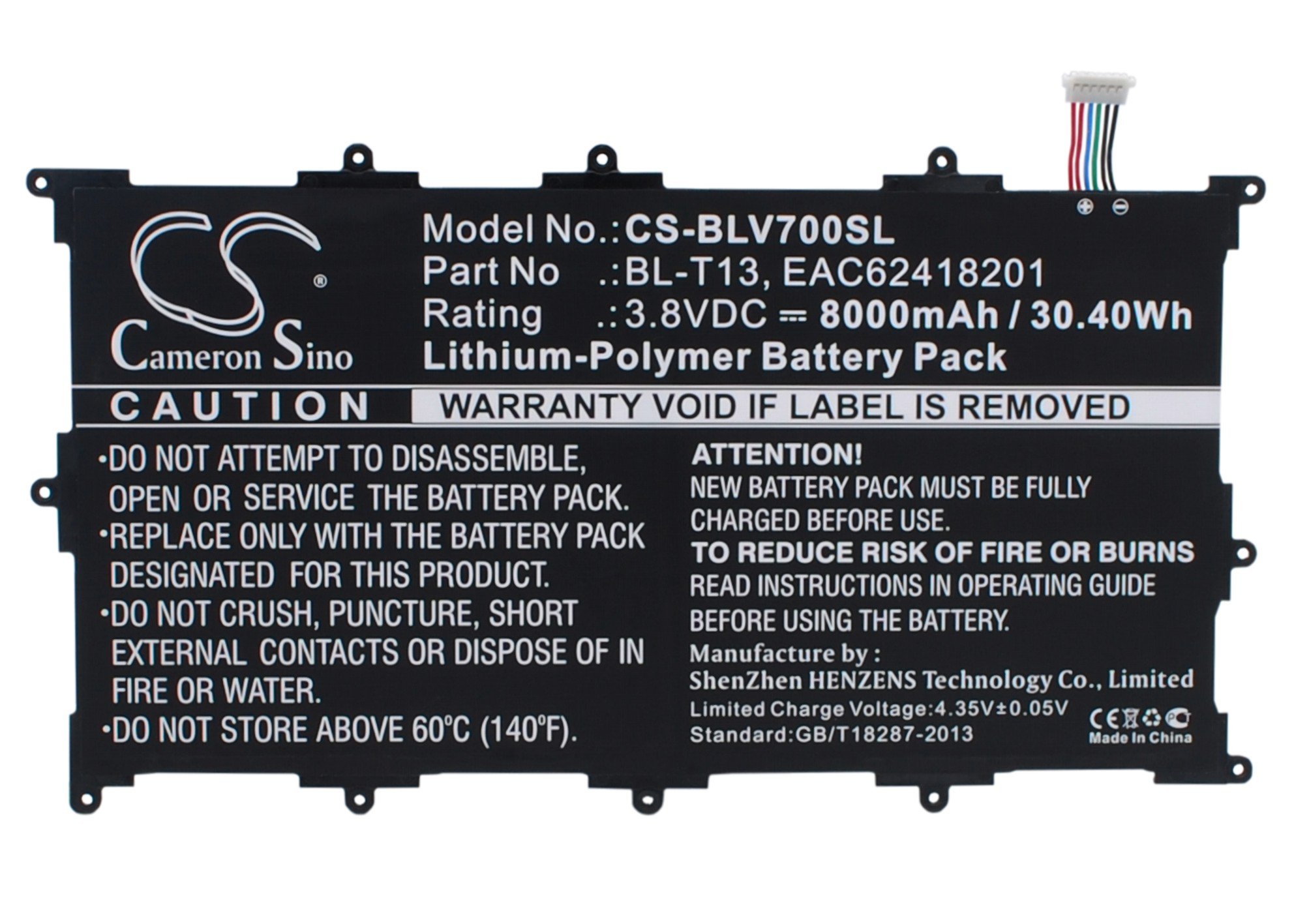 LG BL-T13, EAC62418201 8000mAh tahvelarvuti aku