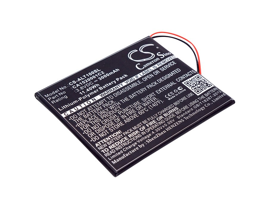 Alcatel CA1520001C2, SL377885 3000mAh Li-PL tablet battery