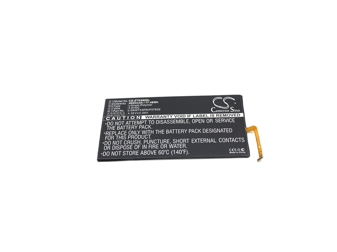 ZTE Li3846T43P6hF07632 4600mAh Li-PL tablet akumulators