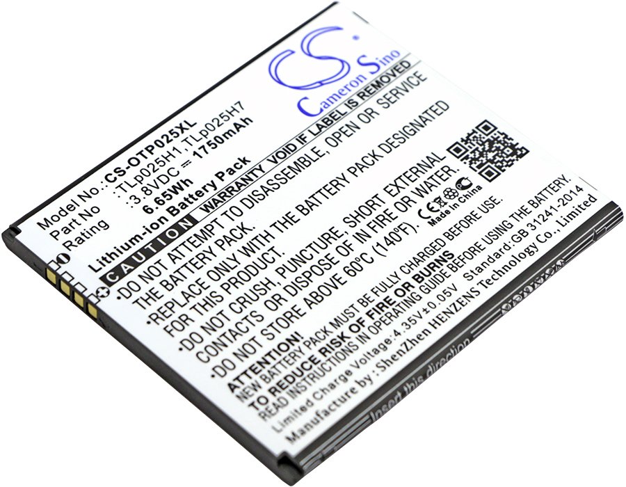 Alcatel TLp025H1 2500mAh Li-ion mobile phone battery