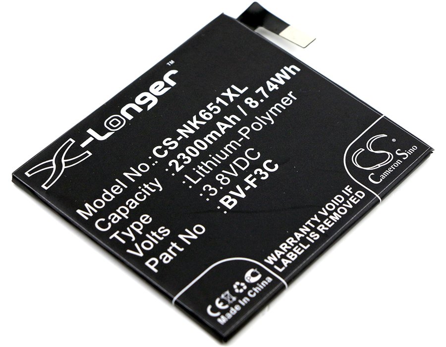 Nokia BV-F3C Lumia 650 XL 2300mAh Li-Polymer Mobile Phone akumulatoru