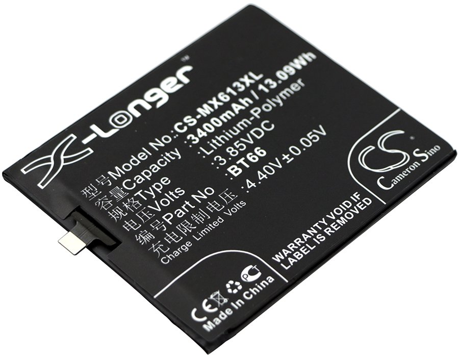 Meizu BT66 3400mAh Li-Polymer mobiiltelefoni aku