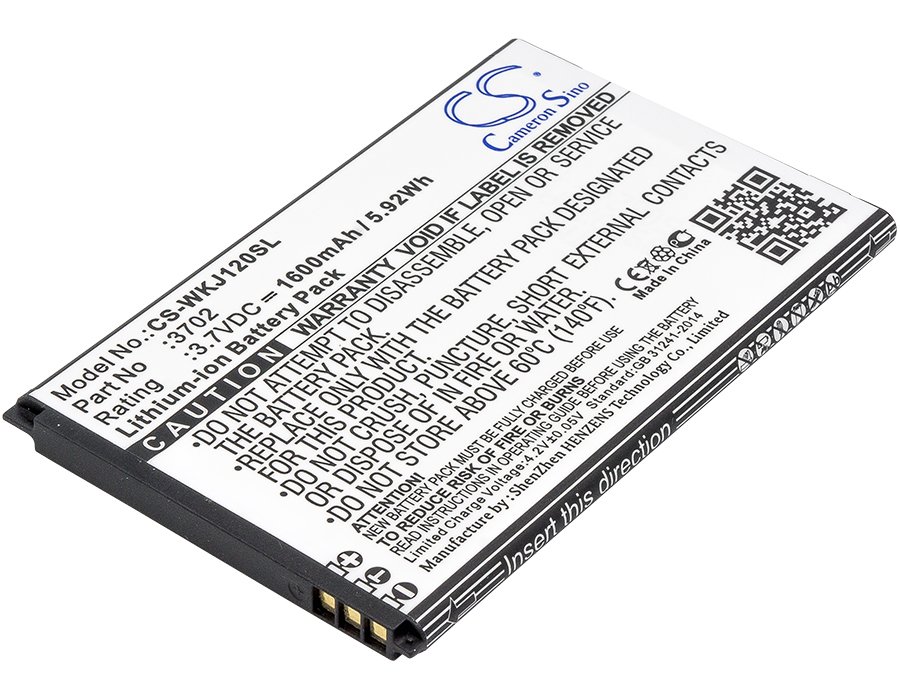 Wiko 3702 Jerry 1600mAh Li-ion mobilā telefona akumulators