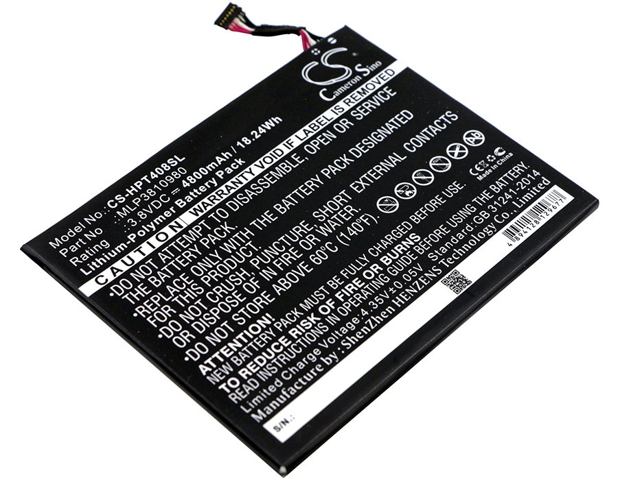 HP MLP3810980 Pro Tablet 408 G1, I508O, T5L65PA, L4A35UT 4800mAh Li-Polymer Tablet аккумулятор