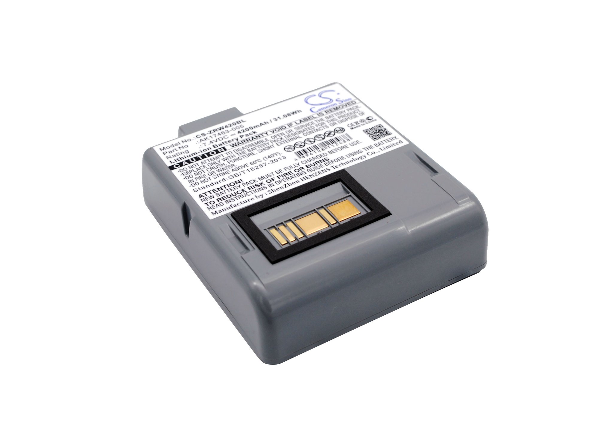 Zebra AK17463-005, CT17102-2, 4200mAh Li-ion Printer aккумулятор