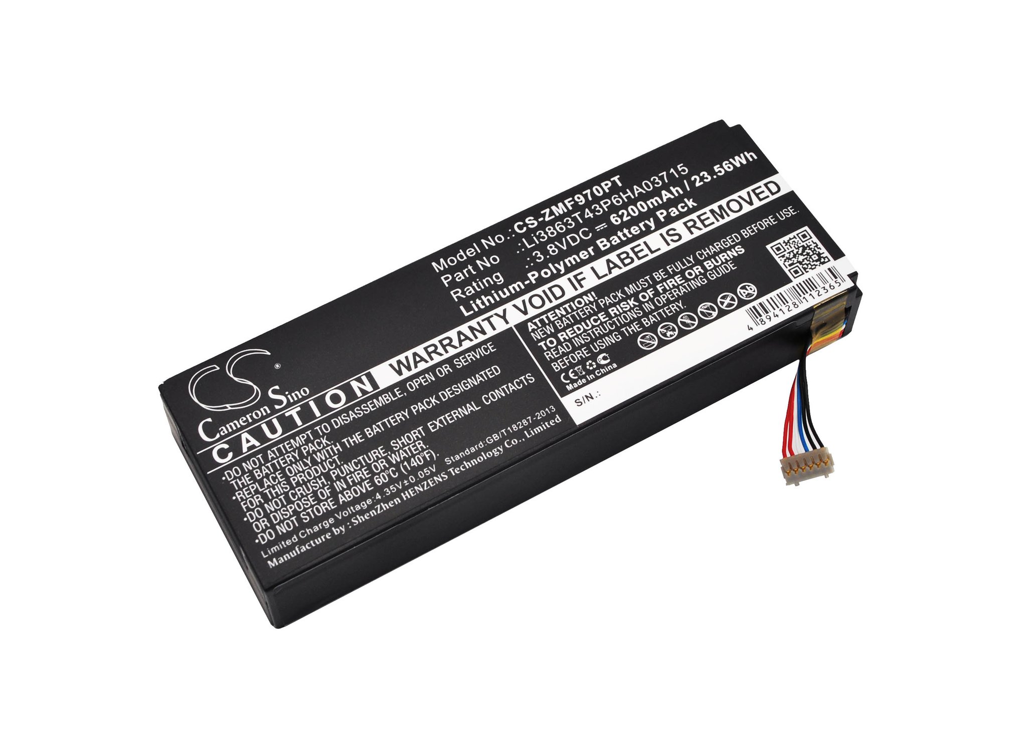 ZTE Li3863T43P6HA03715 6200mAh Li-PL akumulators