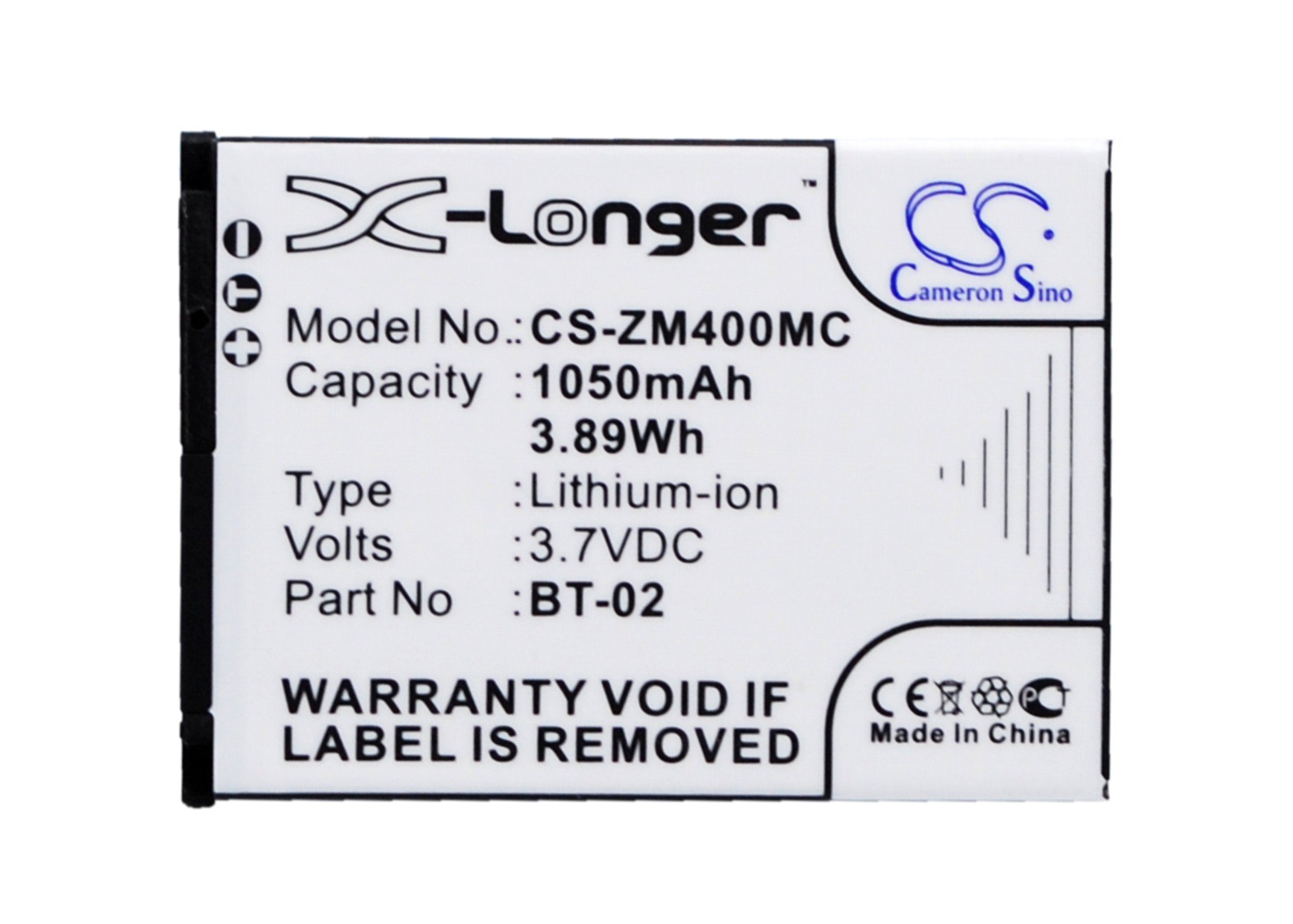 Zoom BT-02 1050mAh Li-ion аккумулятор камеры