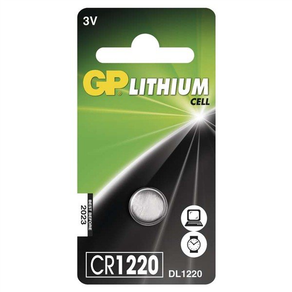 GP CR1220 Lithium Coin Cell baterija