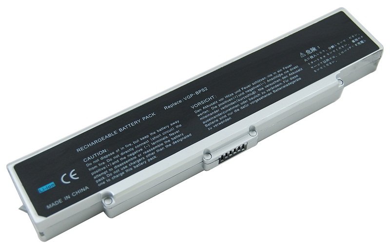 SONY VGN-N Series серебристыи 6-элементoв aккумулятор для лаптопa