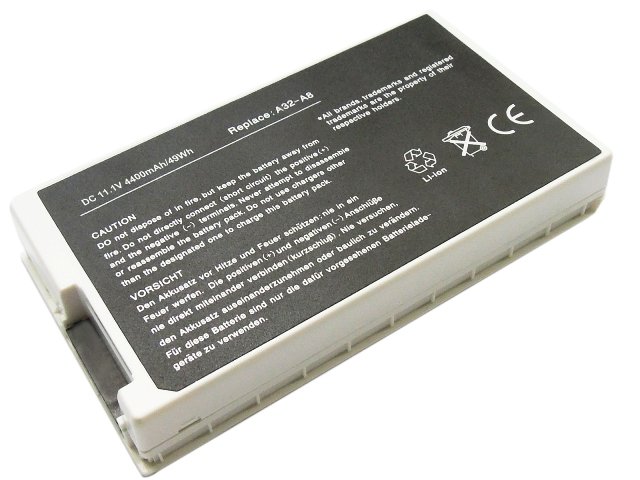ASUS A8 Series Valkoinen 6-cell kannettavan akku