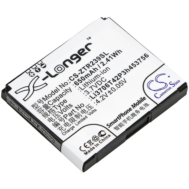 ZTE Li3706T42P3h453756 mobile phone battery 650mAh