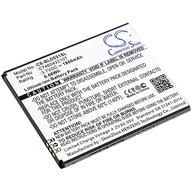 BLU C746043210T mobile phone battery 1800mAh