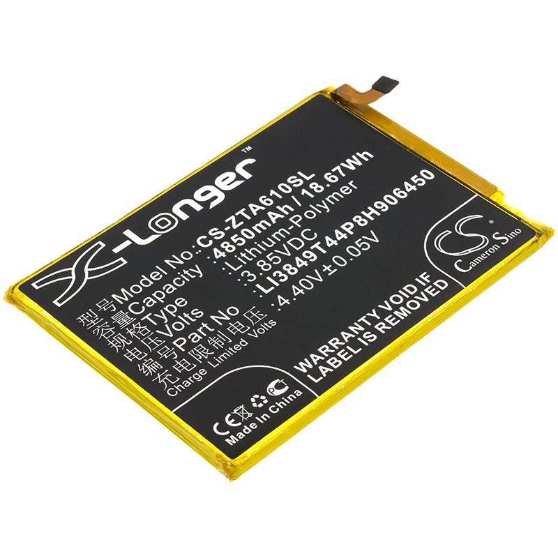 ZTE LI3849T44P8H906450 3.85V 4850mAh Li-Polymer mobile phone battery